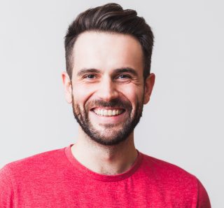 Portrait of a handsome young man smiling